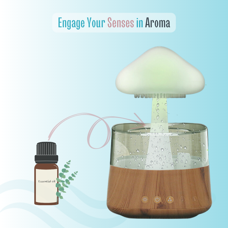 RaindropRelaxation - Calming Rain - Mushroom Rain Cloud Humidifier